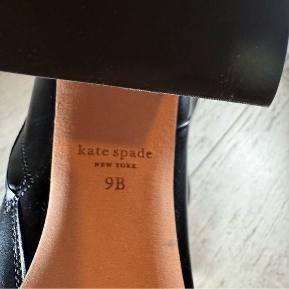 Kate Spade Colby Tall Leather High-Heel Boots Black Size 9.5B NEW - Picture 14 of 16